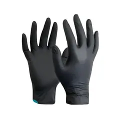 GENERICO - Guantes de Nitrilo Negro Talla L 100 unidades