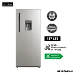 BORD - REFRIGERADORA BORD 187 L CON DISP DE AGUA PLATEADO - RE190LFS-M