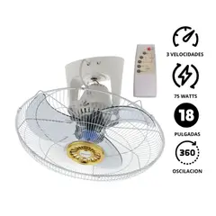 DIORE - Ventilador techo Diore MWF 1881 de 18" Control Remoto Timer