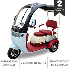 MOVEEN - TRIMOTO ELÉCTRICA MOVEEN URBAN CONFORT COLOR CELESTE CON VINO