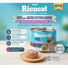 GENERICO - Ricocat Paté para Gatos Esterilizados