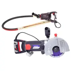 MAKUTE - Ranuradora de concreto 2400w + vibrador de concreto Makute