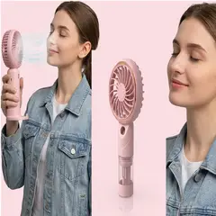 GENERICO - Mini Ventilador con Huminificador portatil usb Rosad0