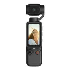 RENVMEXY - Cámara para Vlogs Q7  1080P  Lente giratorio 180°  Luz relleno  Autoenfoque  Type-C