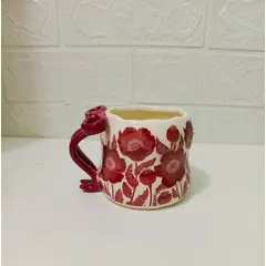 GENERICO - TAZA FLORES ROJA CON LAZO