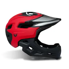VALIANT - Casco Full face integral Niños (3 a 10 años) Rojo