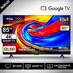 TCL - Televisor TCL Google TV 85'' PREMIUM QLED 4K UHD 85P7L 2026
