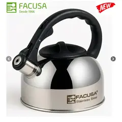 FACUSA - Tetera Facusa Elegant 2.5 Litros Acero Inoxidable Silbador