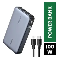 UGREEN - Cargador Portátil 20000 mAh Carga Rapida 100W 3 Puertos Para iPhone 17 iPad Air AirPods