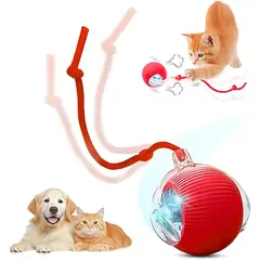GENERICO - PELOTA MECANICA INTERACTIVA MOVIMIENTO PARA GATO PERRO LED