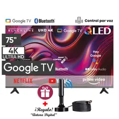 BLACKLINE - Televisor BLACKLINE QLED 75 UHD 4K Smart TV BL75-T6000QD