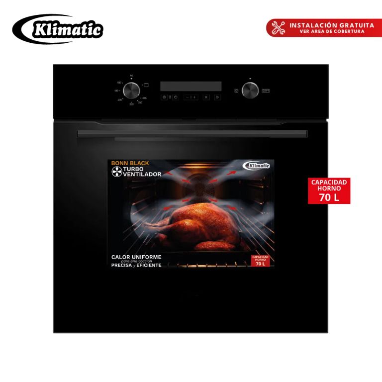 Horno Empotrable a gas BONN BLACK