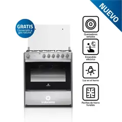 INDURAMA - Cocina Indurama a Gas 6 Hornillas Croma 96 Litros Cataluña (Nuevo Modelo)