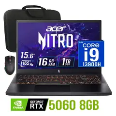 ACER - Laptop Acer Nitro V 15 intel core i9-13900H Nvidia 8gb RTX5060 Ram 16gb Ssd 1tb 15.6" fhd 165Hz
