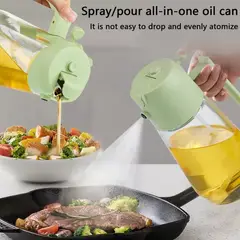 GENERICO - Pulverizador y Dispensador de Aceite 2 en 1 - Spray Aceitero Multiuso 470ml