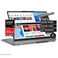 LENOVO - LAPTOP LENOVO IDP 5 14AHP99 AMD RYZEN 7 8845HS ( 83DR007QLM ) RAM 16GB DDR5 - SSD 512GB - 14" TACTIL.