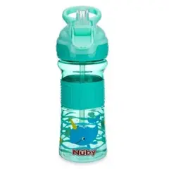 NUBY - Botella Tomatodo Nuby Thirsty Kids 360ml Sport Botón Verde