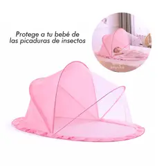 BABY - Mosquitero para Bebé Plegable y Portátil ROSADO