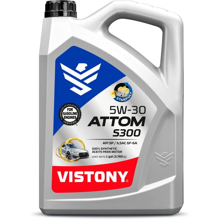 Aceite de Motor ATTOM S300 Full Sintetico 5W-30 4LT