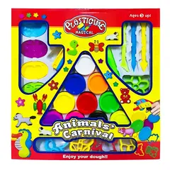 GENERICO - Set de Plastilinas con Moldes de Animales Juego Didáctico Creativo