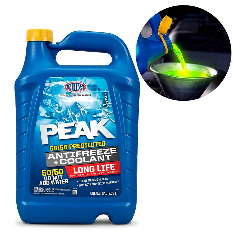 Refrigerante y Anticongelante Peak Larga Vida 50% Amarillo Galon