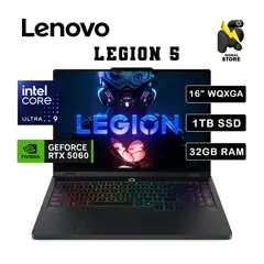 LENOVO - LAPTOP LENOVO LEGION 5 16IAX10 / INTEL CORE ULTRA 9 -275HX /32 GB RAM /1 TB SSD/RTX 5060 /16.0 WQXGA