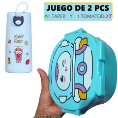 GENERICO - Taper de 3 compartimentos y botella