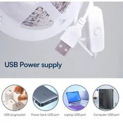 GENERICO - Tira LED USB 1 Metro 5V Luz Cálida Flexible Decorativa