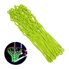 GENERICO - RED  ARO DE BÁSQUET FLOURESCENTE NYLON VERDE 8 ENGANCHES