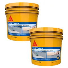 GENERICO - Pack 2 Impermeabilizantes para techos gris x 4lt