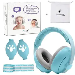 GENERICO - Audífonos Antiruido para bebe  2 en 1 celeste