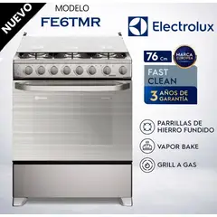 ELECTROLUX - Cocina Electrolux 6 hornillas 76 cm Inox FE6TMR