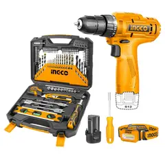 INGCO - Taladro 12v + 86 herramientas Ingco