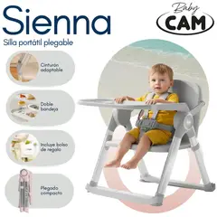 BABY CAM - Silla Portatil Plegable «SIENNA» Edición Limitada Gray