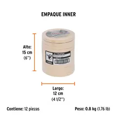 Truper - Paquete de 12 und de Cinta masking tape de 12 x 50 m, TRUPER - 12589-12