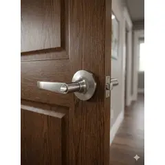 GENERICO - CHAPA PALANCA EN ACERO INOXIDABLE PARA PUERTA