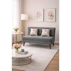 ARTSOFA - Sofá Nube Dos Cuerpos Gris Antifluido + Obsequio