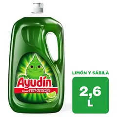 AYUDIN - Lavavajillas Líquido Ayudín Limón y Sábila 2.6LTS