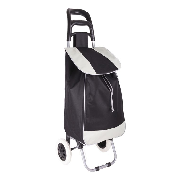Carreta coche de mercado para transporte hasta 40kg - Negro