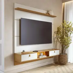 PAZART MUEBLES - CENTRO DE ENTRETENIMIENTO DE TV PANEL GORDES OFF WHITE