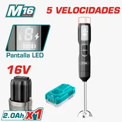 TOTAL - BATIDORA DE INMERSION 16V 1X2.0AH