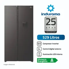 INDURAMA - Refrigeradora Side by Side 529 Litros No Frost Negra Indurama RI-795DNI
