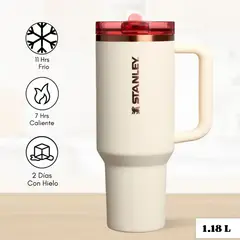 STANLEY - Quencher Adventure con Pajita Abatible Cream Rose Gold Stanley 1.18 L