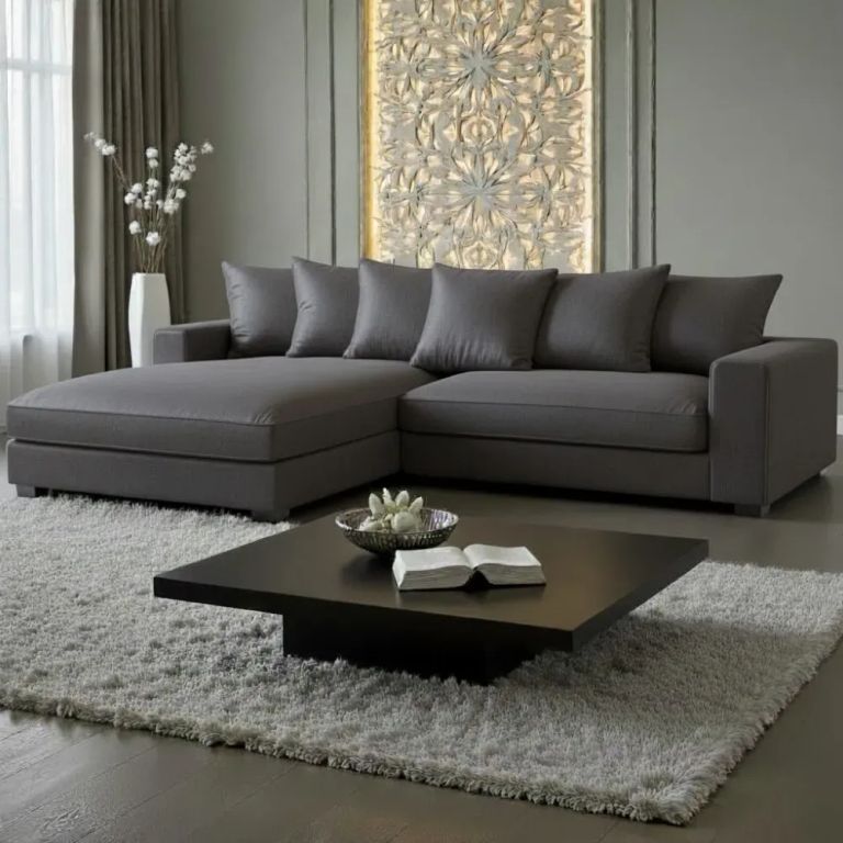 Seccional WASI Izquierdo, sofa de 2 cuerpos con patas de madera