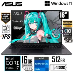 ASUS - Laptop Asus Vivobook 16 X1605VA-MB1440 Intel Core i7-13620H 16GB RAM 512GB SSD 16" WUXGA