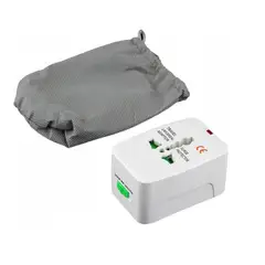 GENERICO - Adaptador de enchufe de viaje universal UE, EE. UU., Reino Unido, Asia y África