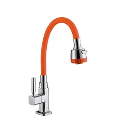 GENERICO - LLAVE DE COCINA MUEBLE PICO FLEXIBLE NARANJA GF1205-33