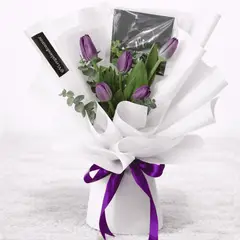 VI REGALANDO AMOR - Ramo lily - Tulipanes moradoslila