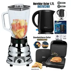 OSTER - Tricombo Licuadora 2 Velocidades+SANDWICHERA+Hervidora