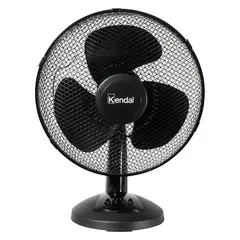 Kendal - Ventilador Sobremesa Negro 12 Pulgadas, Silencioso, 2 Velocidades, Motor De Cobre, Potencia 30w
